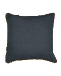 coussin gris foncé avec jute garniture 45x45cm*