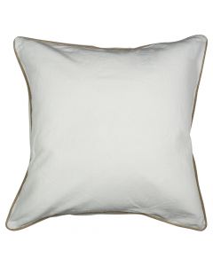 coussin blanc avec jute garniture 55x55cm*