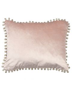 cushion velvet pom pom blush pink 35x45cm*