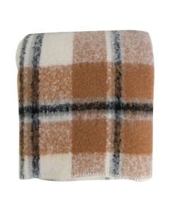 Plaid ruit boucle beige 130x170cm