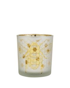 Theelichthouder bij goud small 8cm