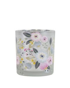 Theelichthouder glass wildblumen rose small 8cm*