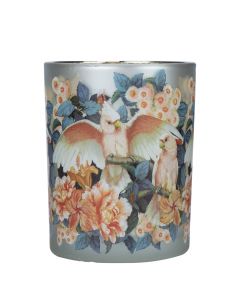 Theelichthouder Glas Kakadu mittel 12cm