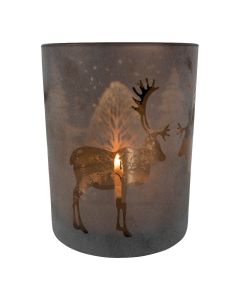 Theelichthouder Rendier brons large 18cm