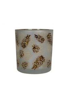 wind light glass autumn pinecone small 8cm