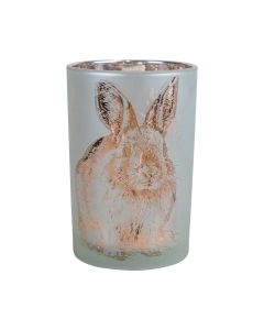 Theelichthouder konijn brons large 18cm