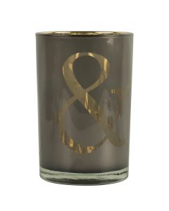 Theelichthouder & taupe large 18cm