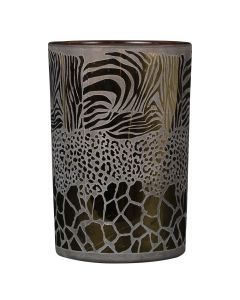 wind light glass safari mix brown large 18cm*