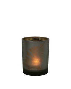 Tea Light Holder glass varn gold small 8cm*