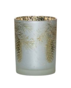 Tea Light holder leaves gold medium 12cm