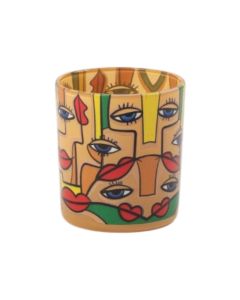 Photophore Pablo jaune petit 8 cm