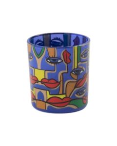 Tea Light holder pablo purple small 8cm