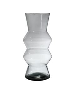 Zigzag mundgeblasen Recycled Vase h27 d13