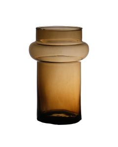 Lune mondgeblazen Recycled Vaas amber h25 d16