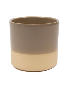 Cylinder Ceramic Dip-Dye Taupe H15 D15