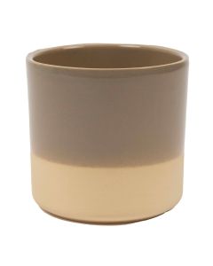 Cylinder Ceramic Dip-Dye Taupe H17 D17