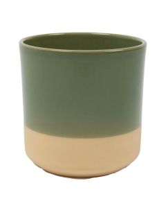 Cylinder Ceramic Dip-Dye Green H17 D17