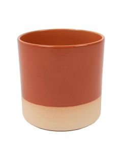 Cylinder Planter Ceramic Dip-Dye Terra h15 d15