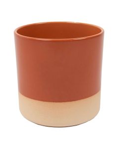 Cylinder Planter Ceramic Dip-Dye Terra h17 d17