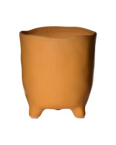 Foot Planter Ceramic amber h16 d15,5 