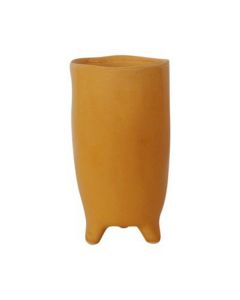 Foot Planter Ceramic amber h20 d11 