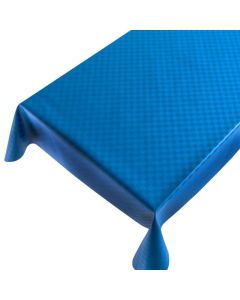 Damast Wasbaar gecoat tafeltextiel blauw 15mtr