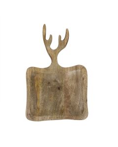 Bowl/Cutting board mango wood antlers 40cm
