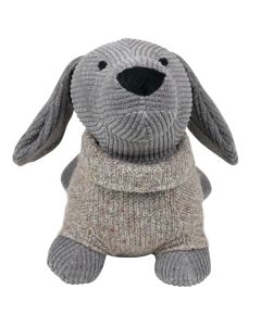 Door Stopper dachshund sweater taupe 30x16x23cm