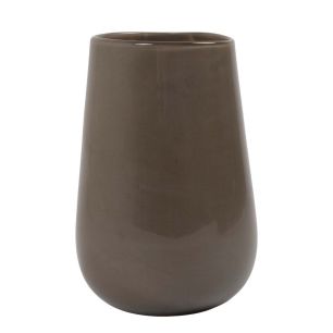 Vase Saga solid taupe h27 d17