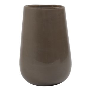 Vase Saga solid taupe h34 d17
