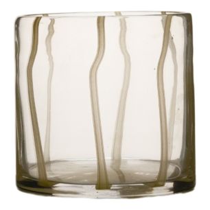 Cylinder Ostra solid yellow stripe h18 d18