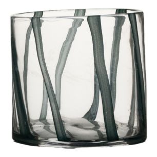 Cylinder Ostra solid petrol stripe h18 d18