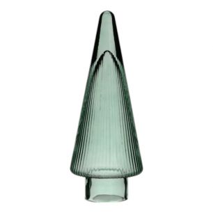 Decoratie Boom groen metallic h26 d9,5cm