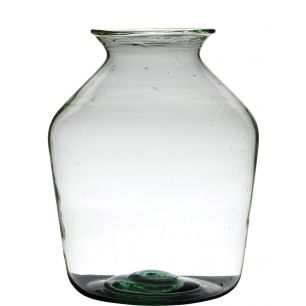 Oval Mouthblown Recycled Vase h40 d29 