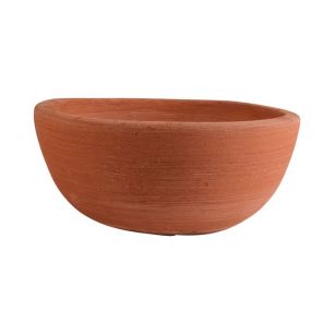 Outdoor Round Bowl Planter Terracotta orange h8,5 d20 