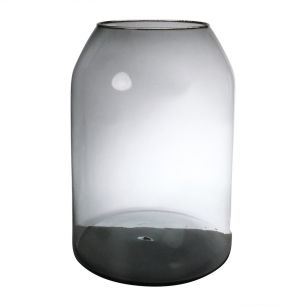 Barcelona Mouthblown Recycled Vase grey h35 d25 