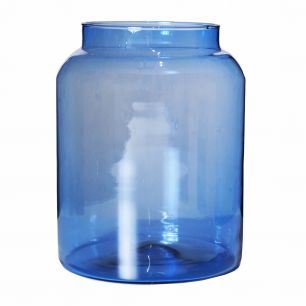 Shape souffle a la bouche recycle Vase bouteille bleu h25 d19 