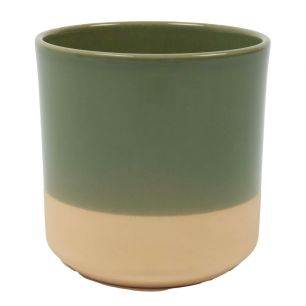 Cylinder Ceramic Dip-Dye Green H17 D17