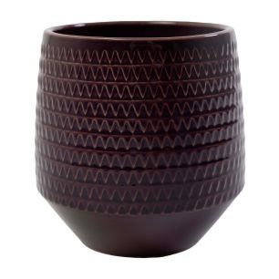 Abbyss Cache-Pot en Céramique Aubergine h15 d14,5