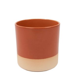 Cylinder Cache-Pot en Céramique Dip-Dye Terra h9 d9
