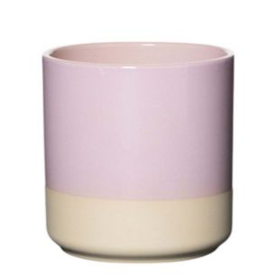 Cylinder Planter Ceramic Dip-Dye Soft Pink h13 d13 