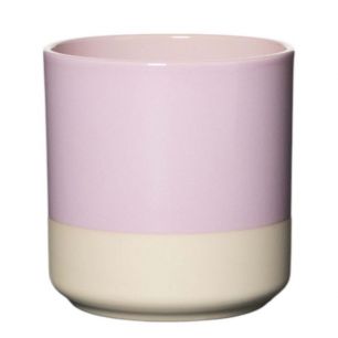 Cylinder Planter Ceramic Dip-Dye Soft Pink h15 d15 