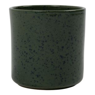 Cylinder Planter Ceramic Dip-Dye Dark Green H17 D17