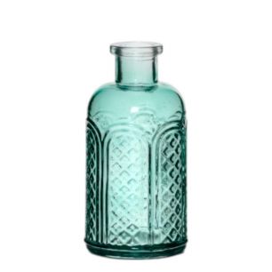 Lilly bottle vase mini blue green h13 d6,5cm