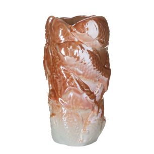 Vase Keramik Fische orange h27 d14cm