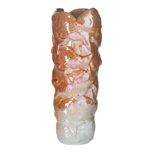 Vase Keramik Fische orange h37 d14,5cm