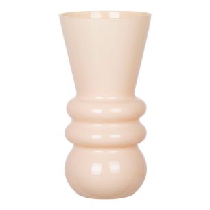 Vase double rim taupe h25 d13 cc