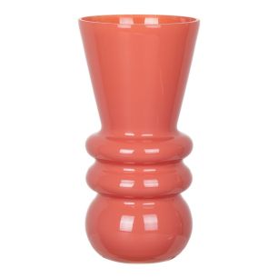 Vase double rim pink h25 d13 cc