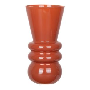 Vase double rim brown h25 d13 cc