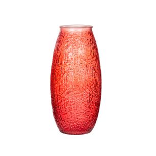 Vase flower pattern red h30 d15